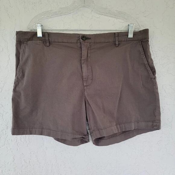 Goodthreads Chino Shorts Mens Size 38W Light Brown Slim Fit Flat Front - Picture 1 of 8